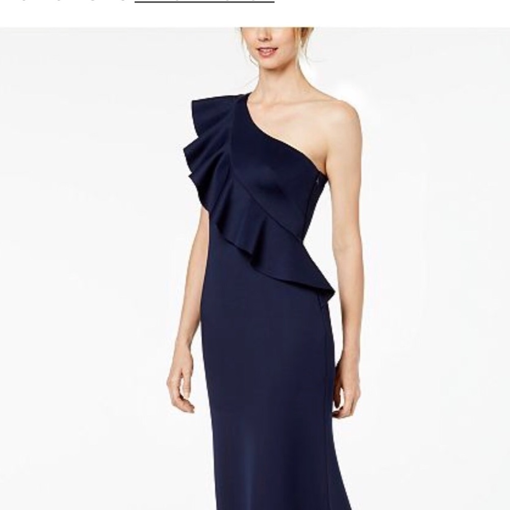 Jessica Howard One Shoulder Ruffle Gown - NEW
